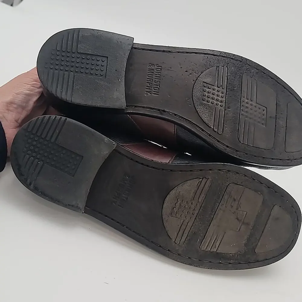 JOHNSTON & MURPHY sz10 ARAGON Kiltie Tassel Moc Toe Loafer NICE